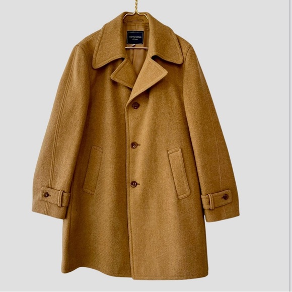Vintage Other - Vintage The Men’s Shop JCPenney Camel Wool Overcoat – Size 44 – Classic Menswear